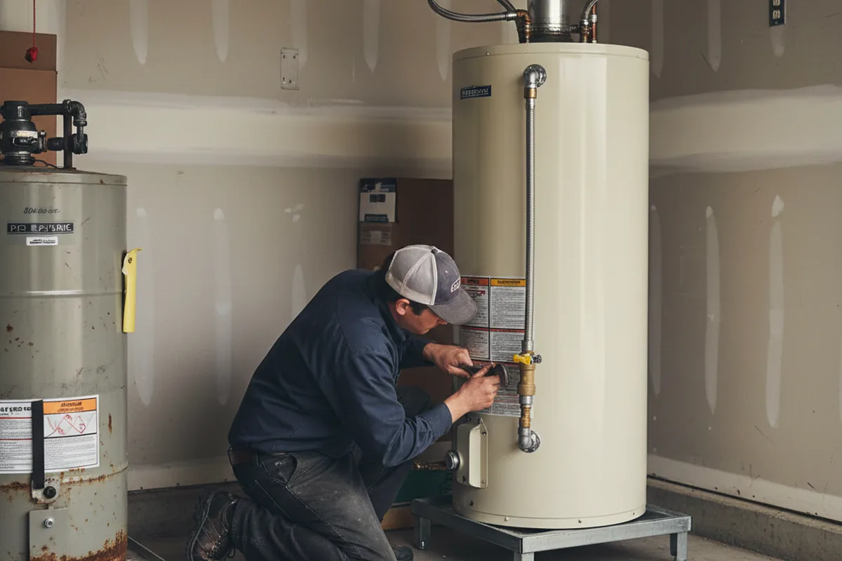 Water heater and shutoff valve replacement in Hannibal